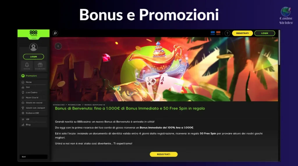 888 Casino Bonus e Promozioni