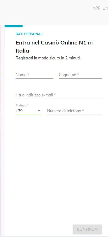 Compila il form