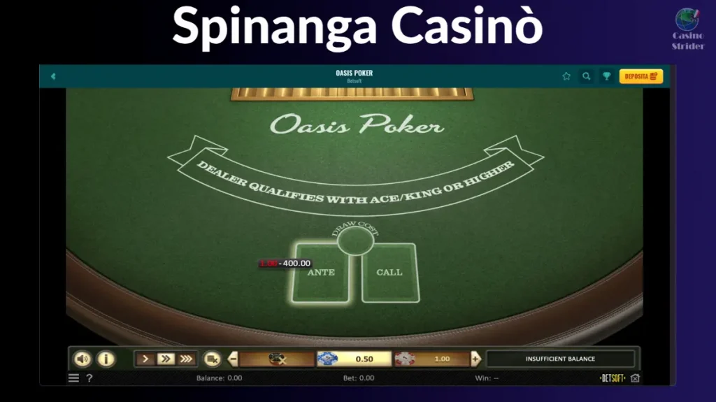 Spinanga Casinò Oasis Poker