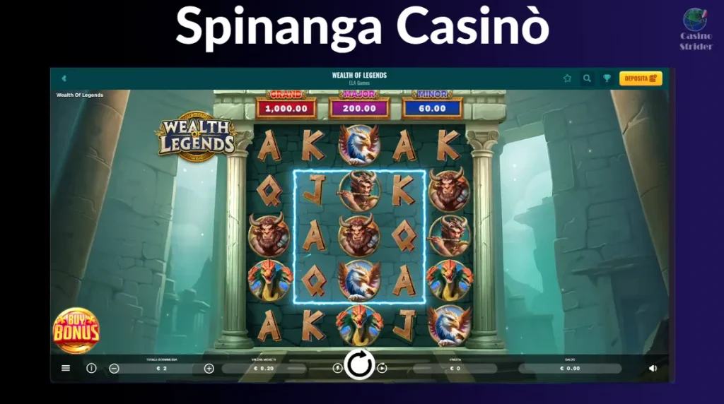Spinanga Casinò Wealth of Legends