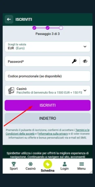 Impostazioni finali
